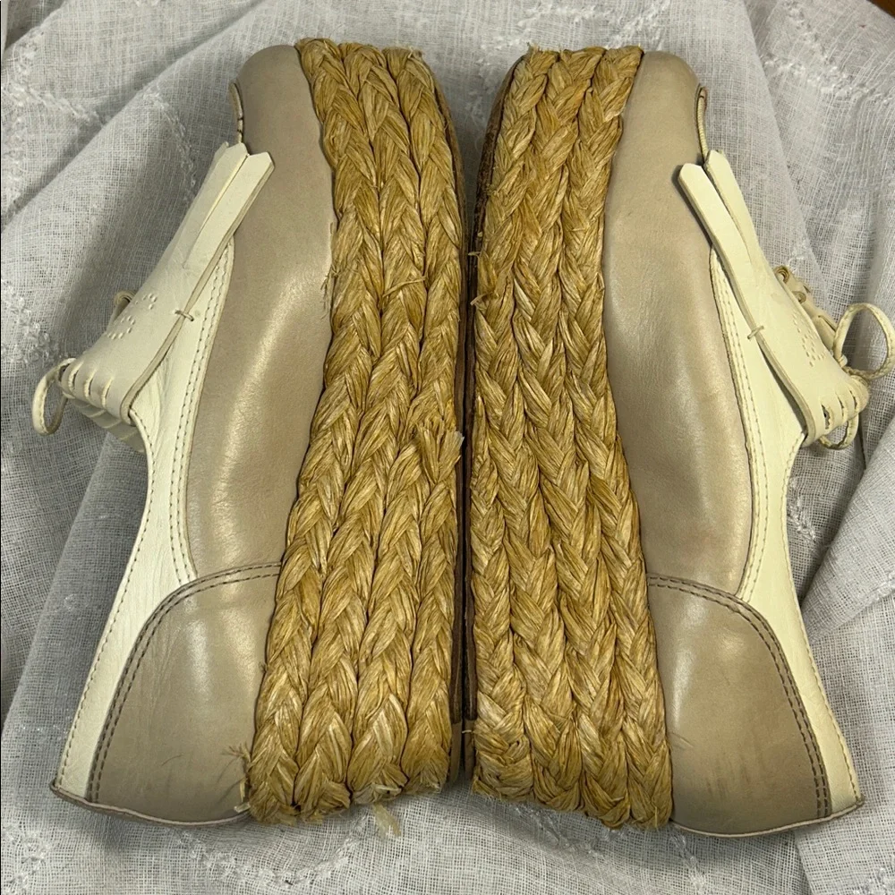 Tory Burch platforms leather loafers with tassles